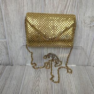 Another Y & S Originals Womens Evening Purse Crossbody Gold Metallic Nail Head